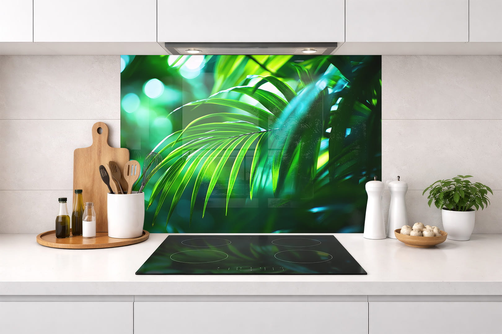 Spritzschutz – tropischer Farn