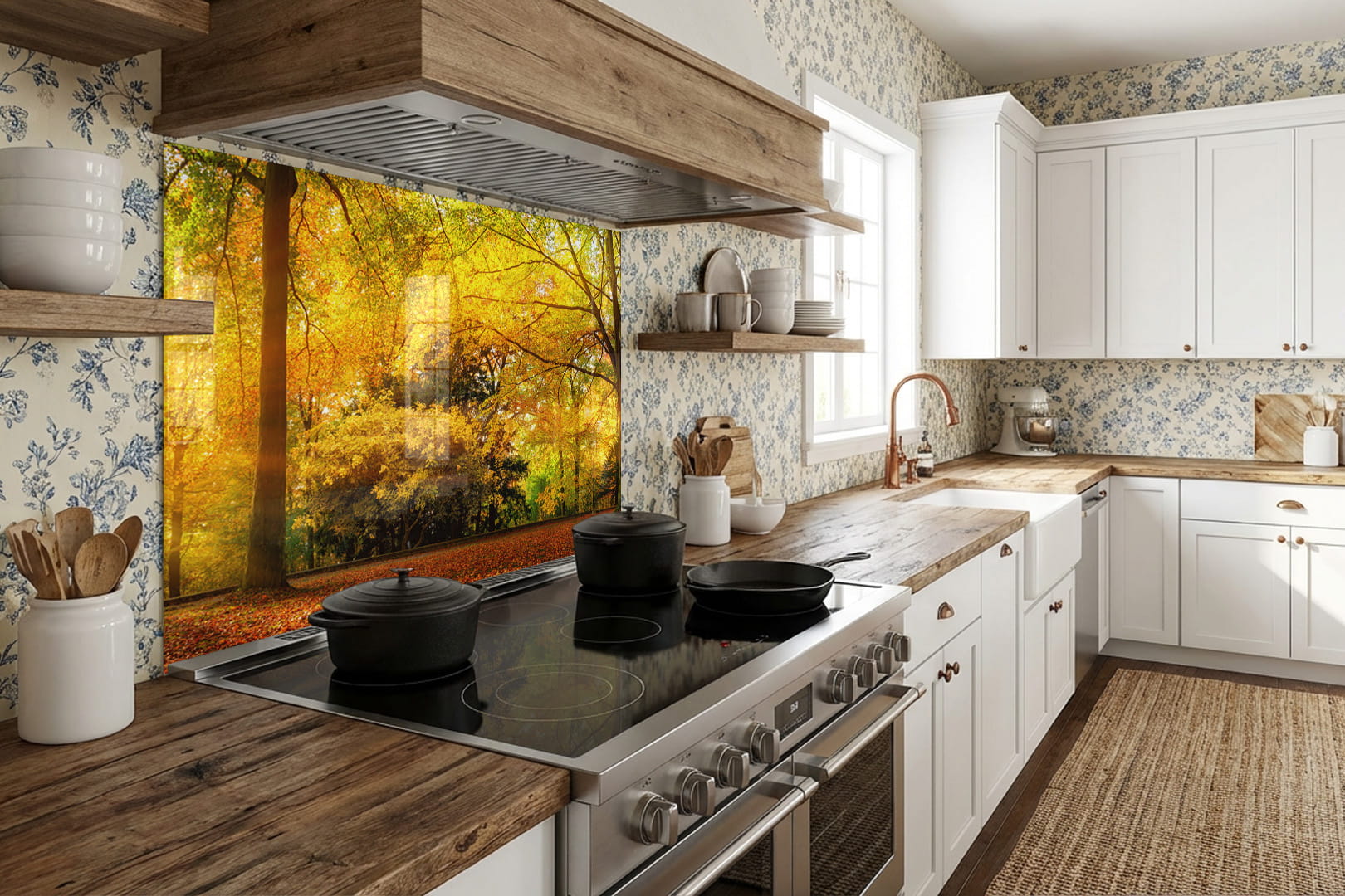 Spritzschutz – goldener Herbstwald