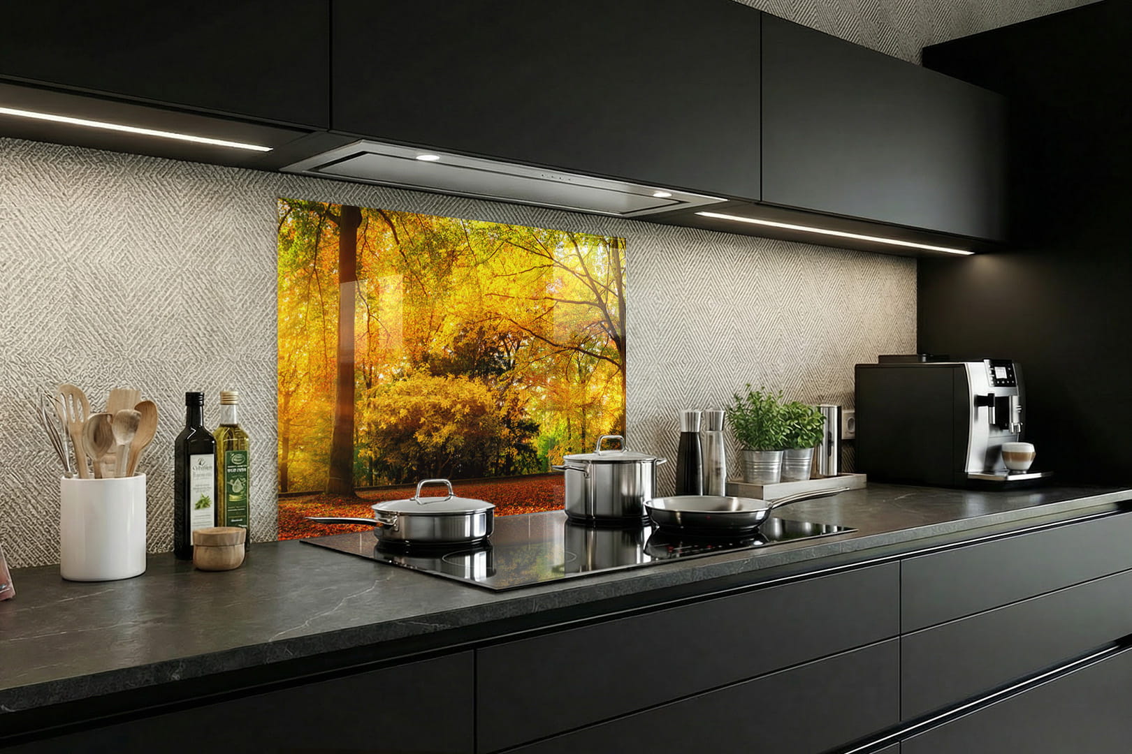 Spritzschutz – goldener Herbstwald