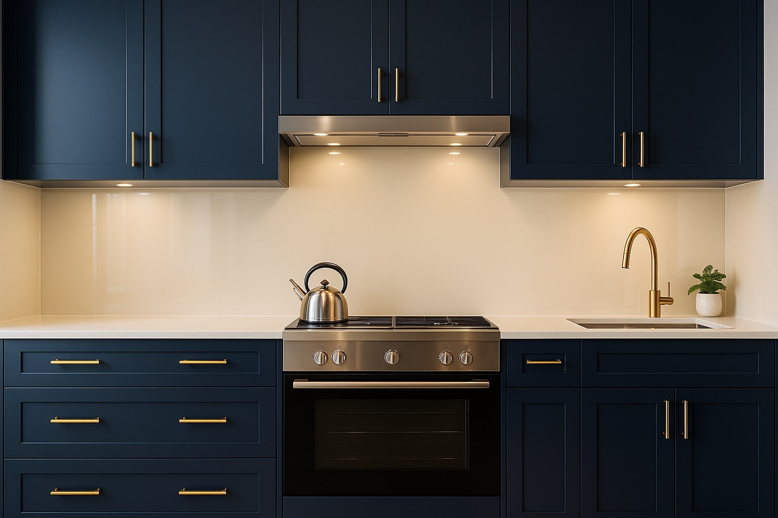 Küchenrückwand RAL 1013 Perlweiß