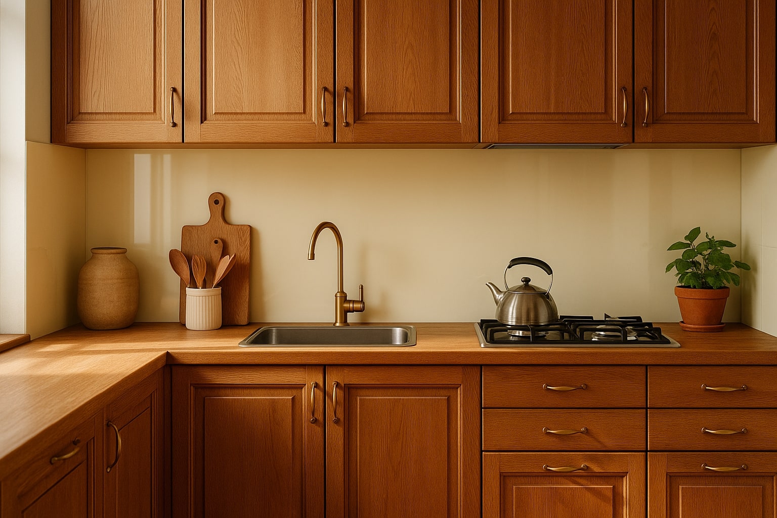 Küchenrückwand RAL 1014 Elfenbein