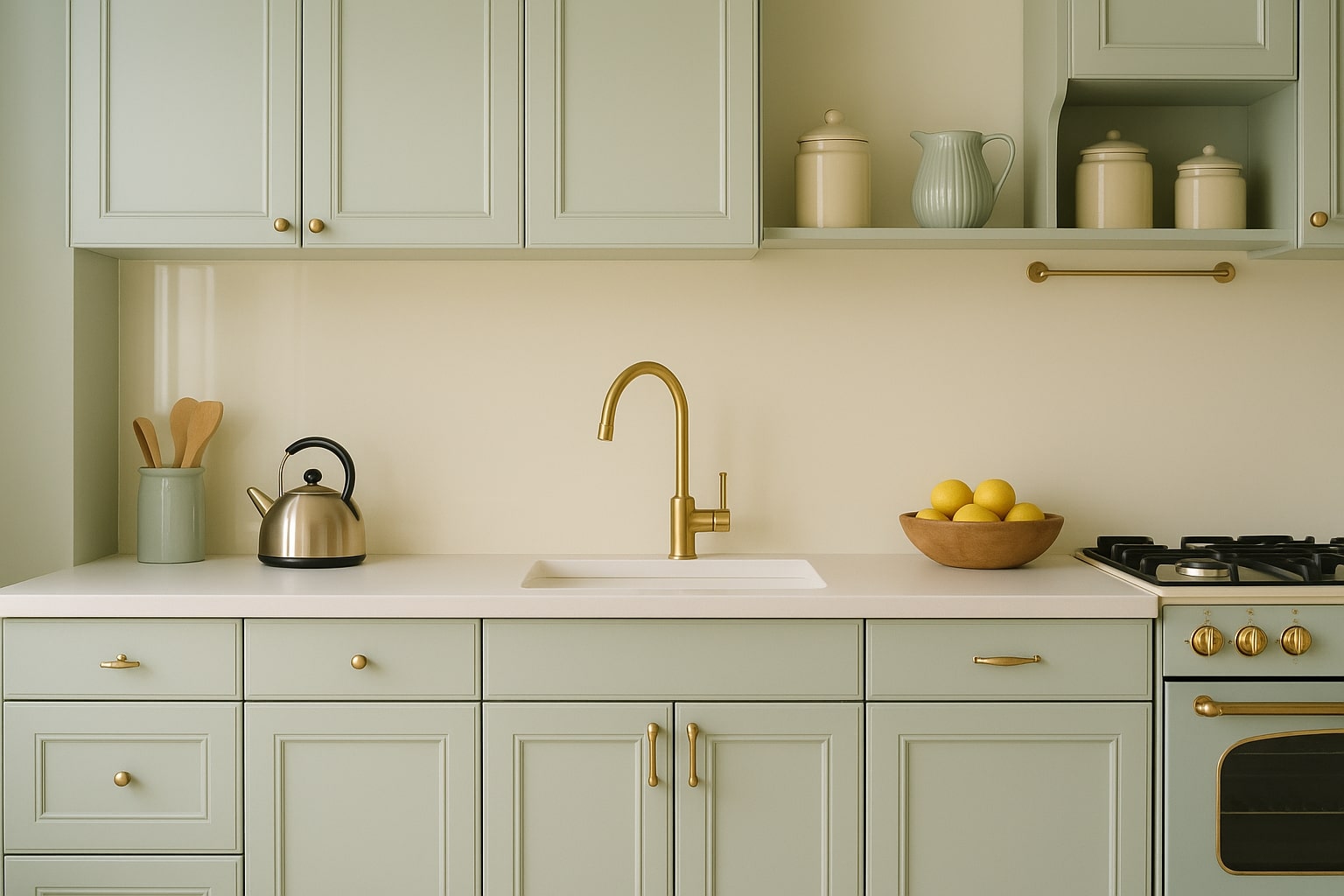 Küchenrückwand RAL 1014 Elfenbein