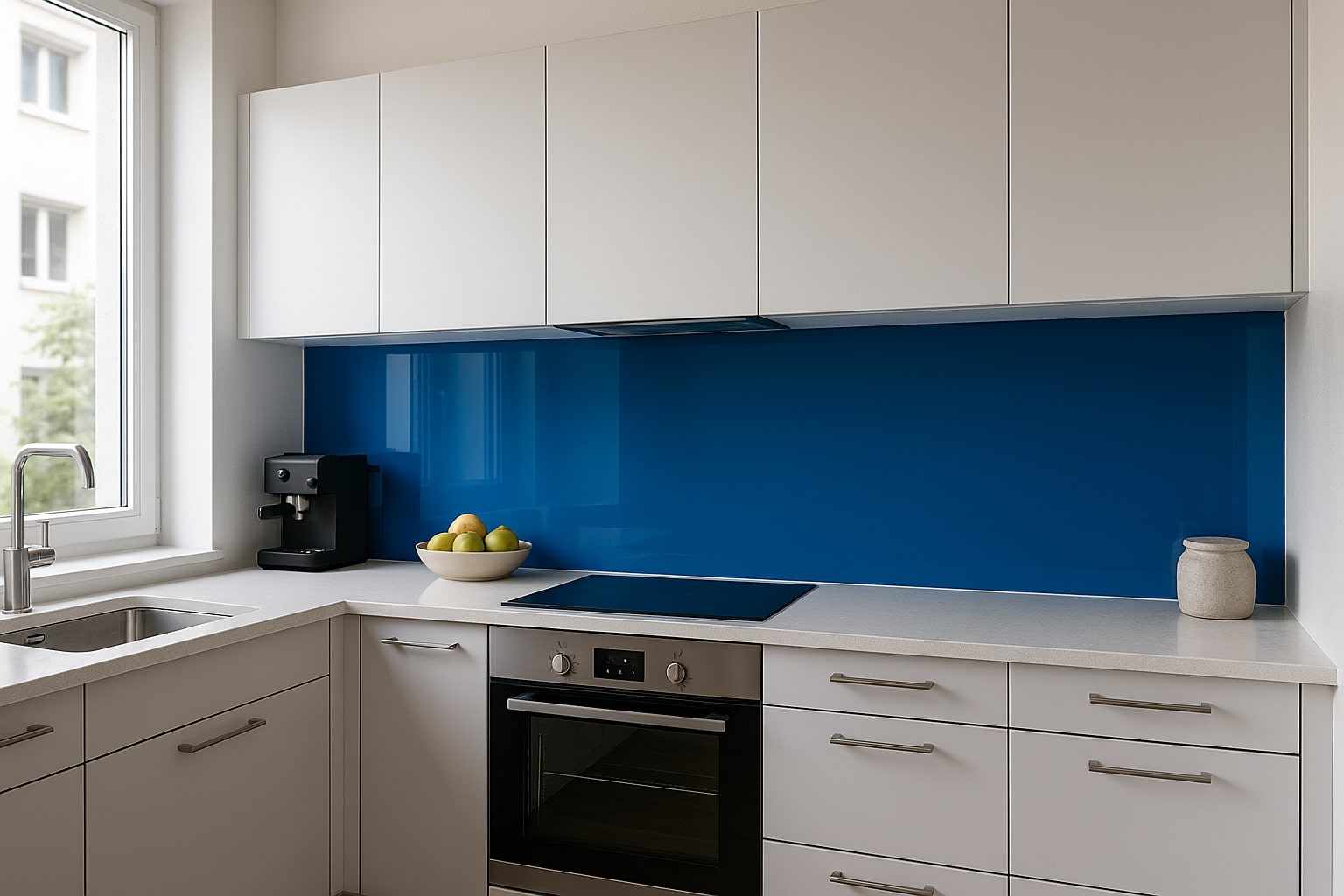 Küchenrückwand RAL 5005 Signalblau