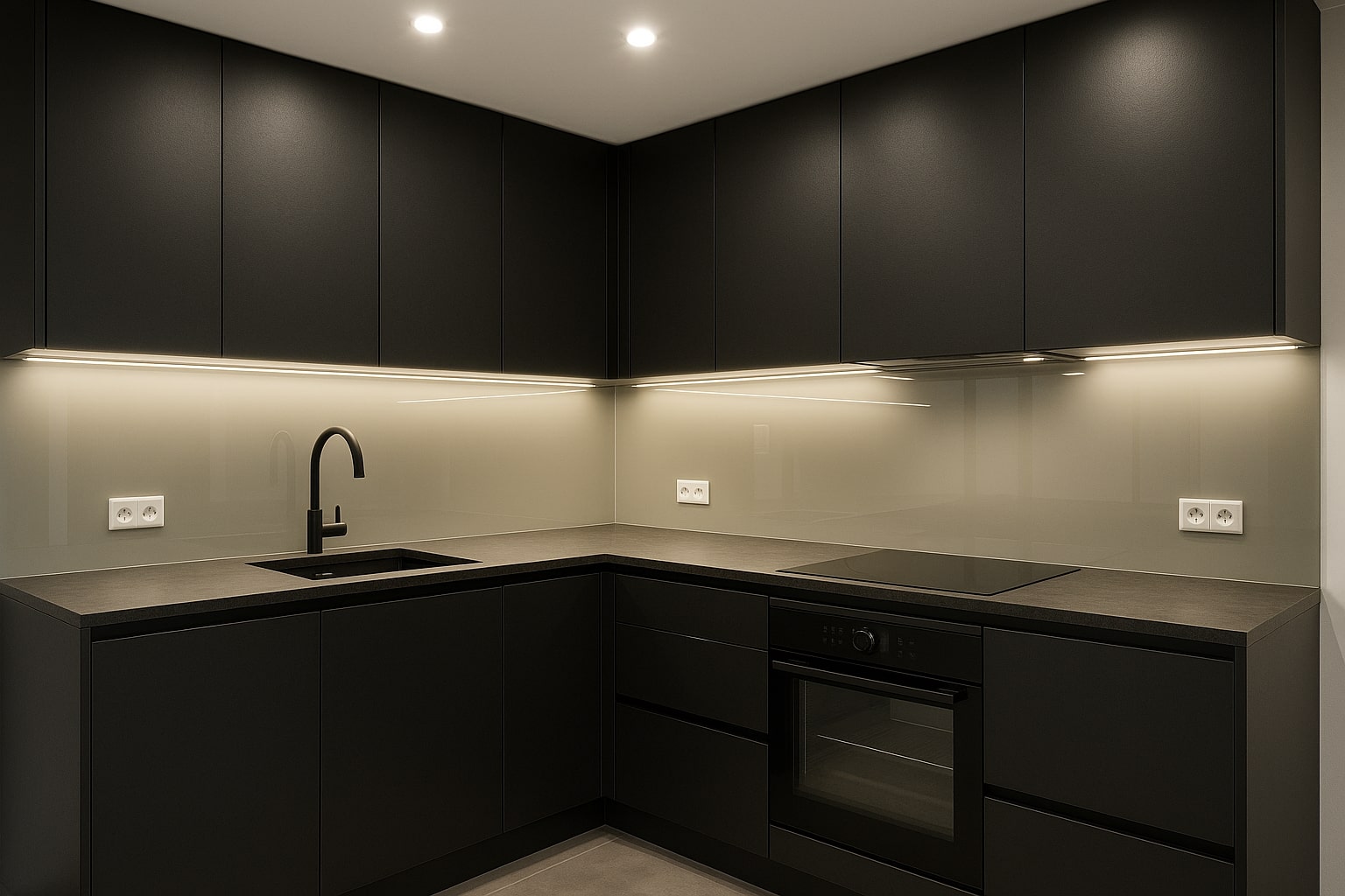 Küchenrückwand RAL 7032 Kieselgrau