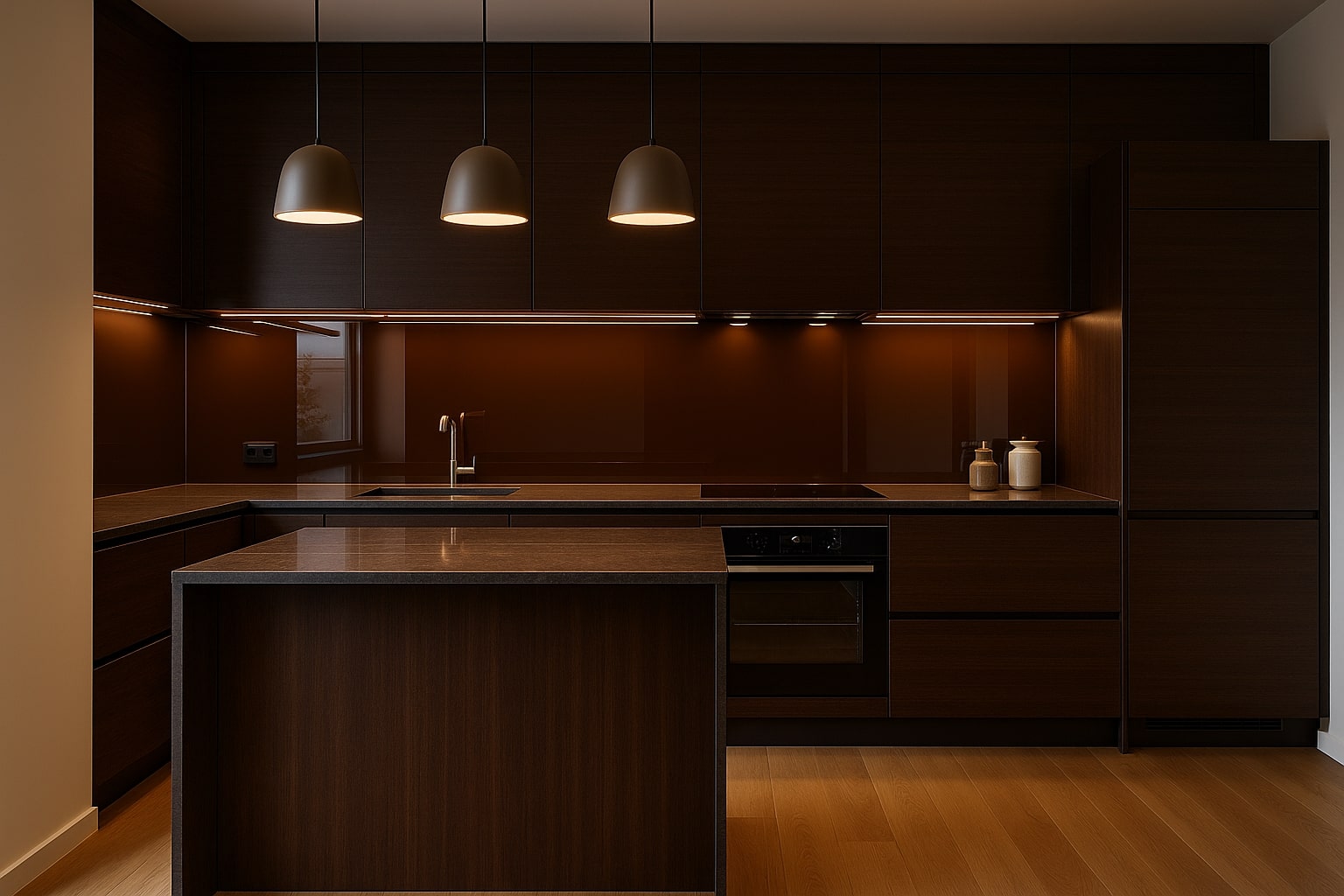 Küchenrückwand RAL 8017 Schokoladenbraun