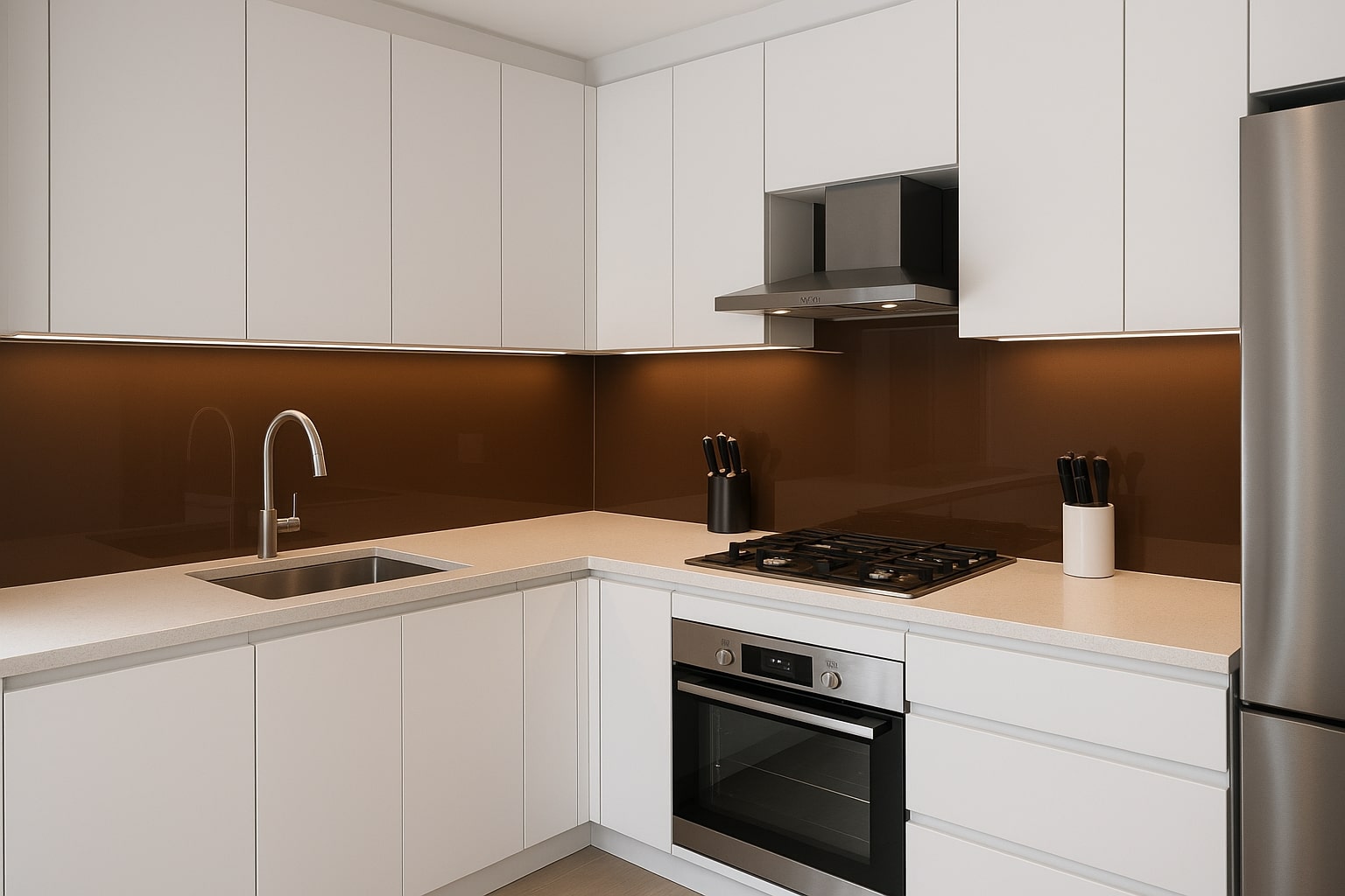 Küchenrückwand RAL 8017 Schokoladenbraun