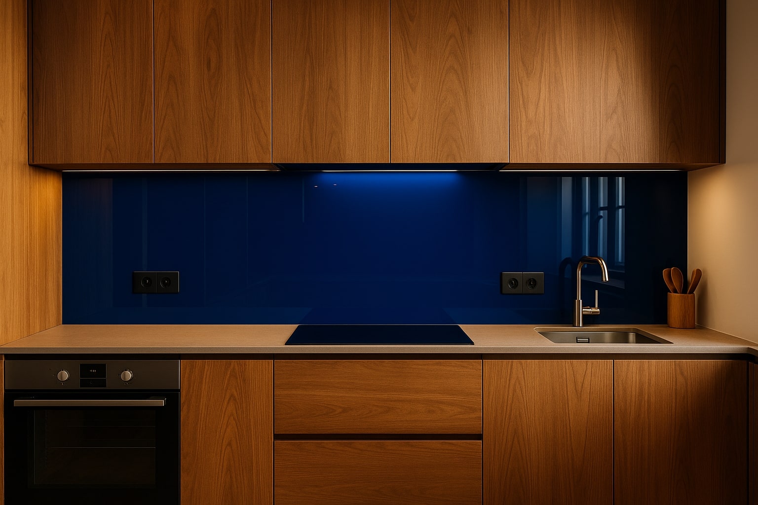 Küchenrückwand RAL 5002 Ultramarinblau