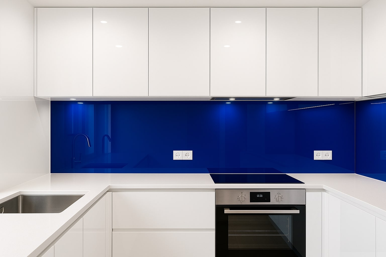 Küchenrückwand RAL 5002 Ultramarinblau