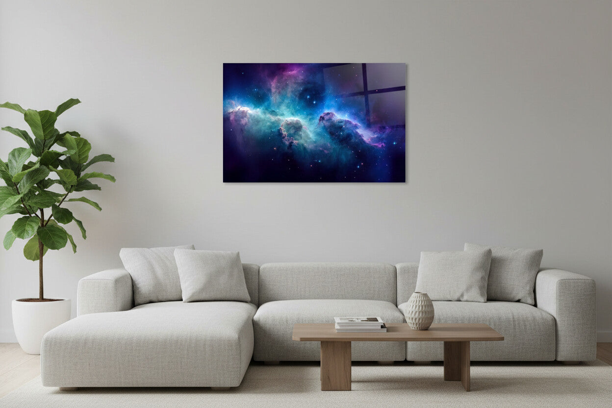 Glasbild - kosmischer Nebel