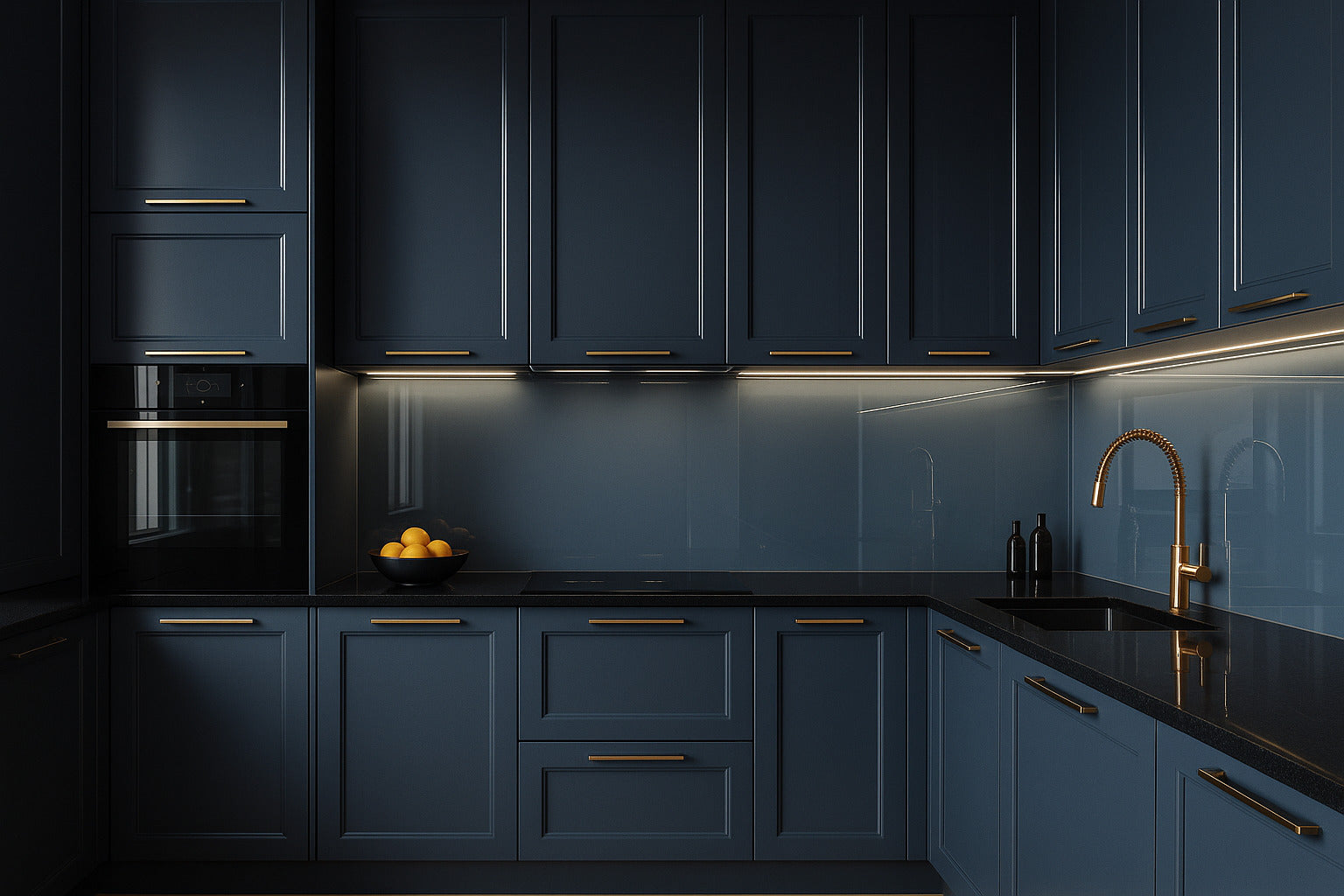 Küchenrückwand RAL 5014 Taubenblau