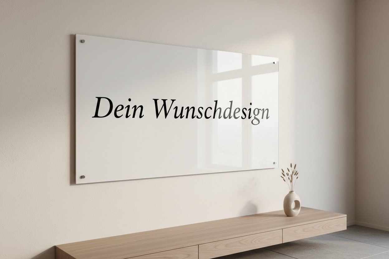 Glasbild mit eigenem Motiv