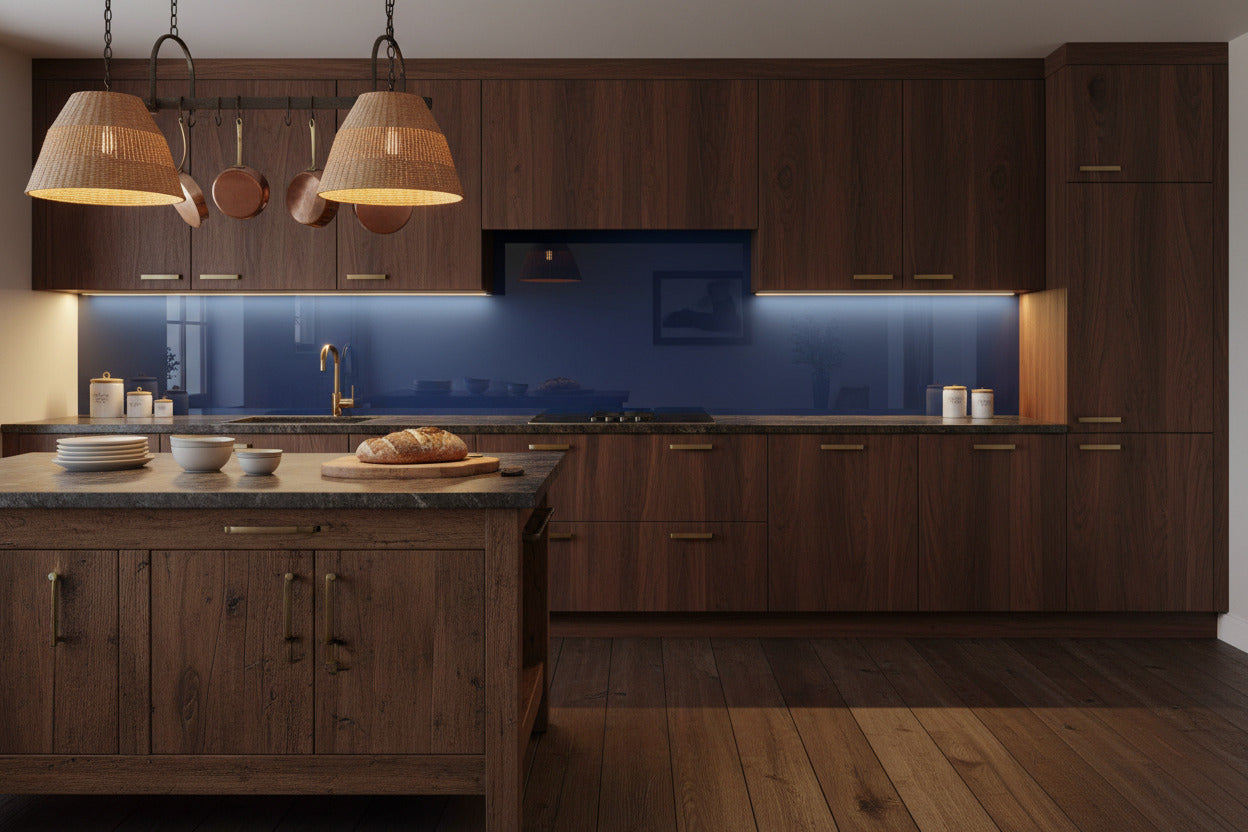 Küchenrückwand RAL 5010 Enzianblau