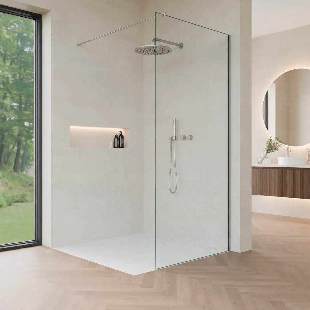 Walk-In Dusche 8 mm Klarglas