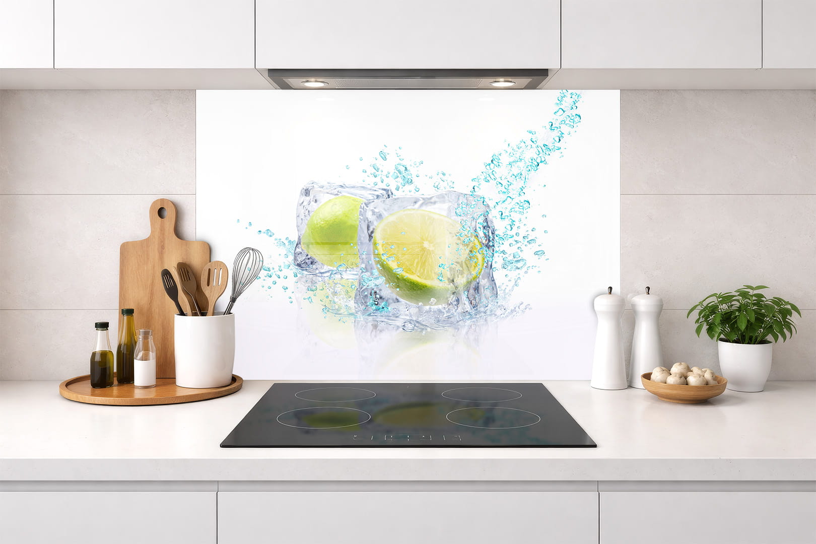 Spritzschutz – Spritzende Limetten