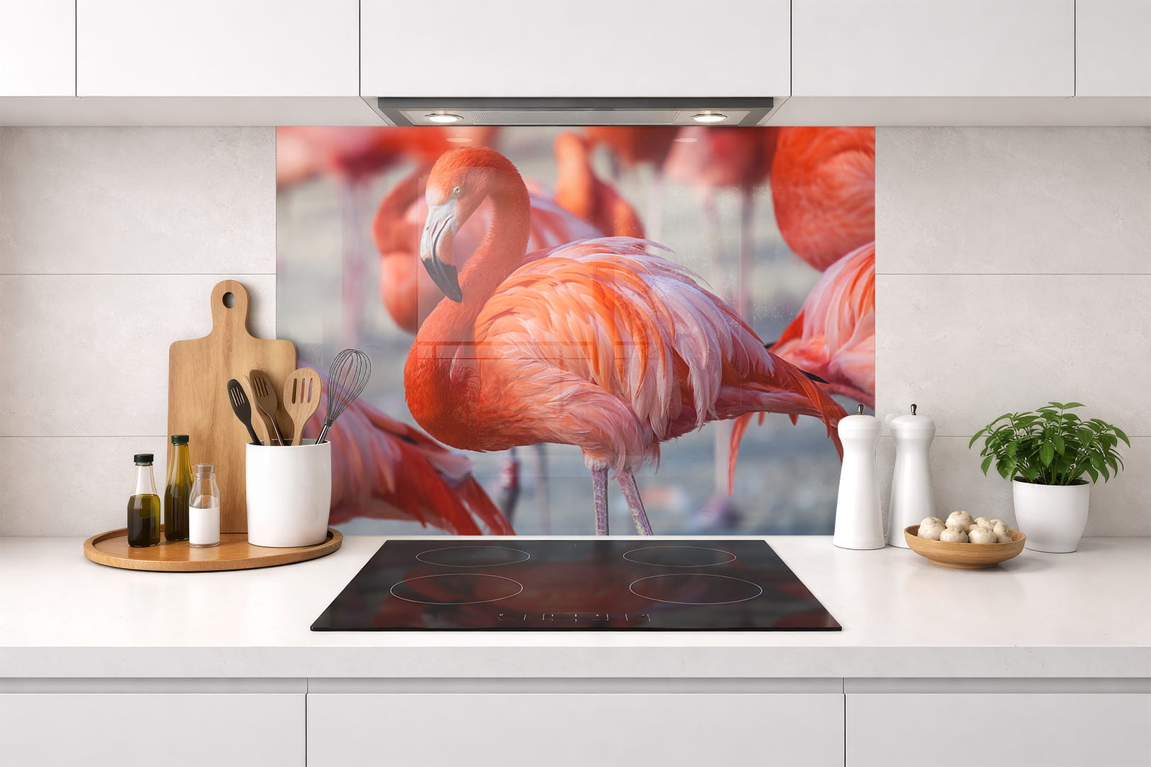 Spritzschutz – Flamingo