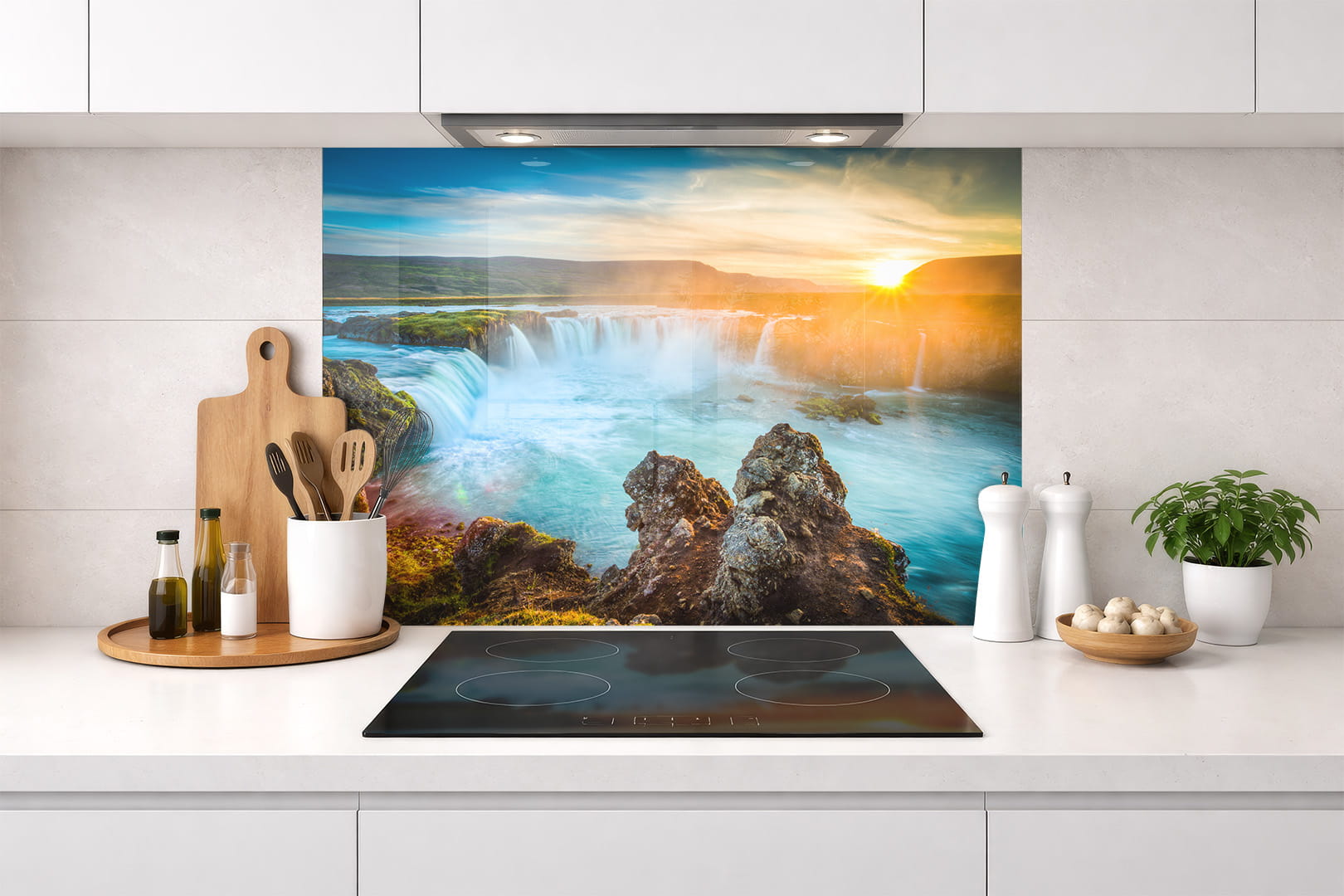 Spritzschutz – Godafoss Wasserfall Island