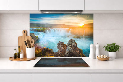 Spritzschutz – Godafoss Wasserfall Island