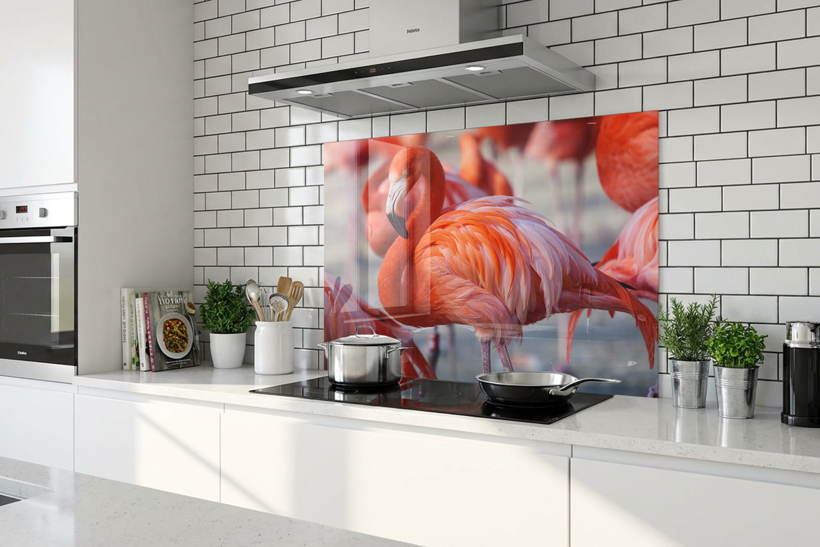 Spritzschutz – Flamingo