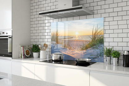 Spritzschutz – Sonnenuntergang an der Ostsee
