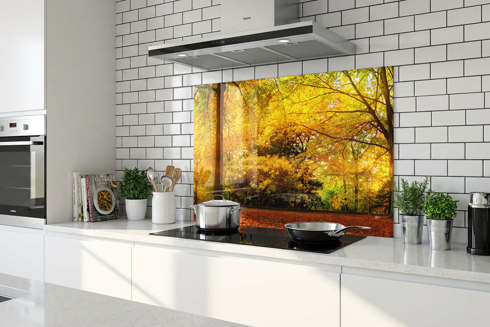 Spritzschutz – goldener Herbstwald