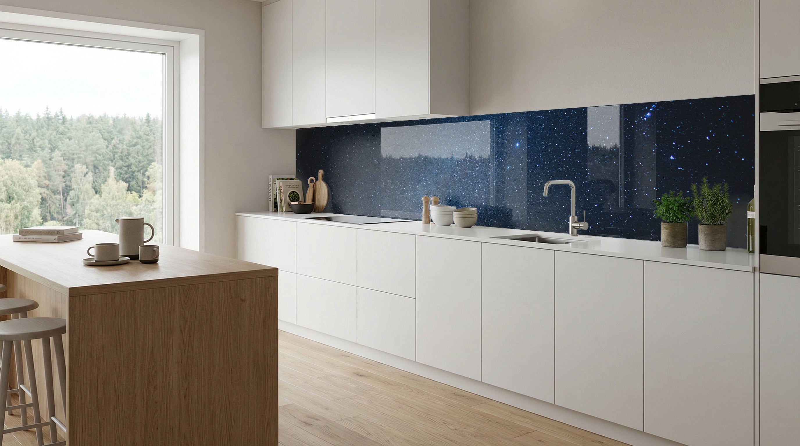 Küchenrückwand – Glitzernder Nachthimmel Sterne – Ansicht 4