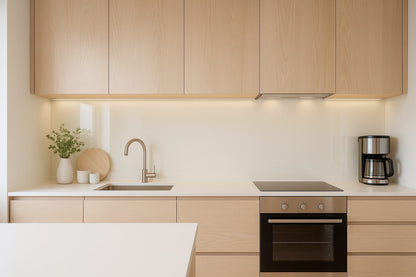 Küchenrückwand RAL 1013 Perlweiß