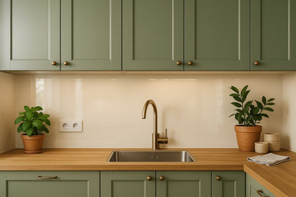 Küchenrückwand RAL 1013 Perlweiß