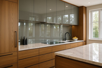 Küchenrückwand RAL 7030 Steingrau