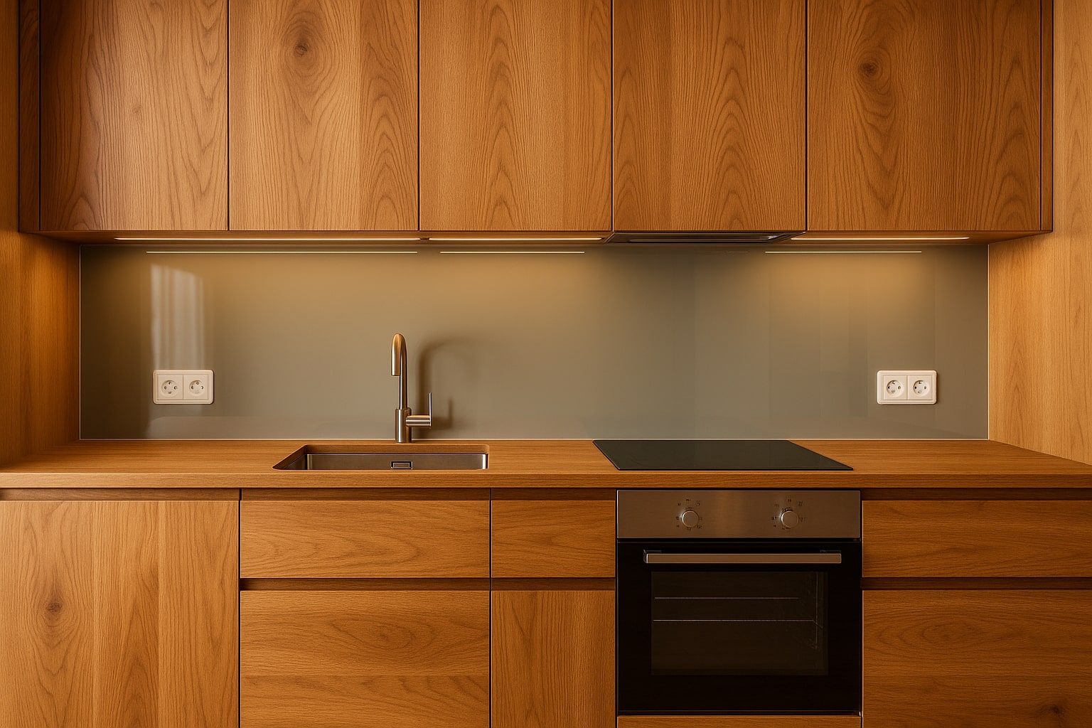 Küchenrückwand RAL 7032 Kieselgrau