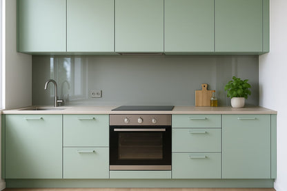 einfarbige Küchenrückwand nach Wunschfarbe