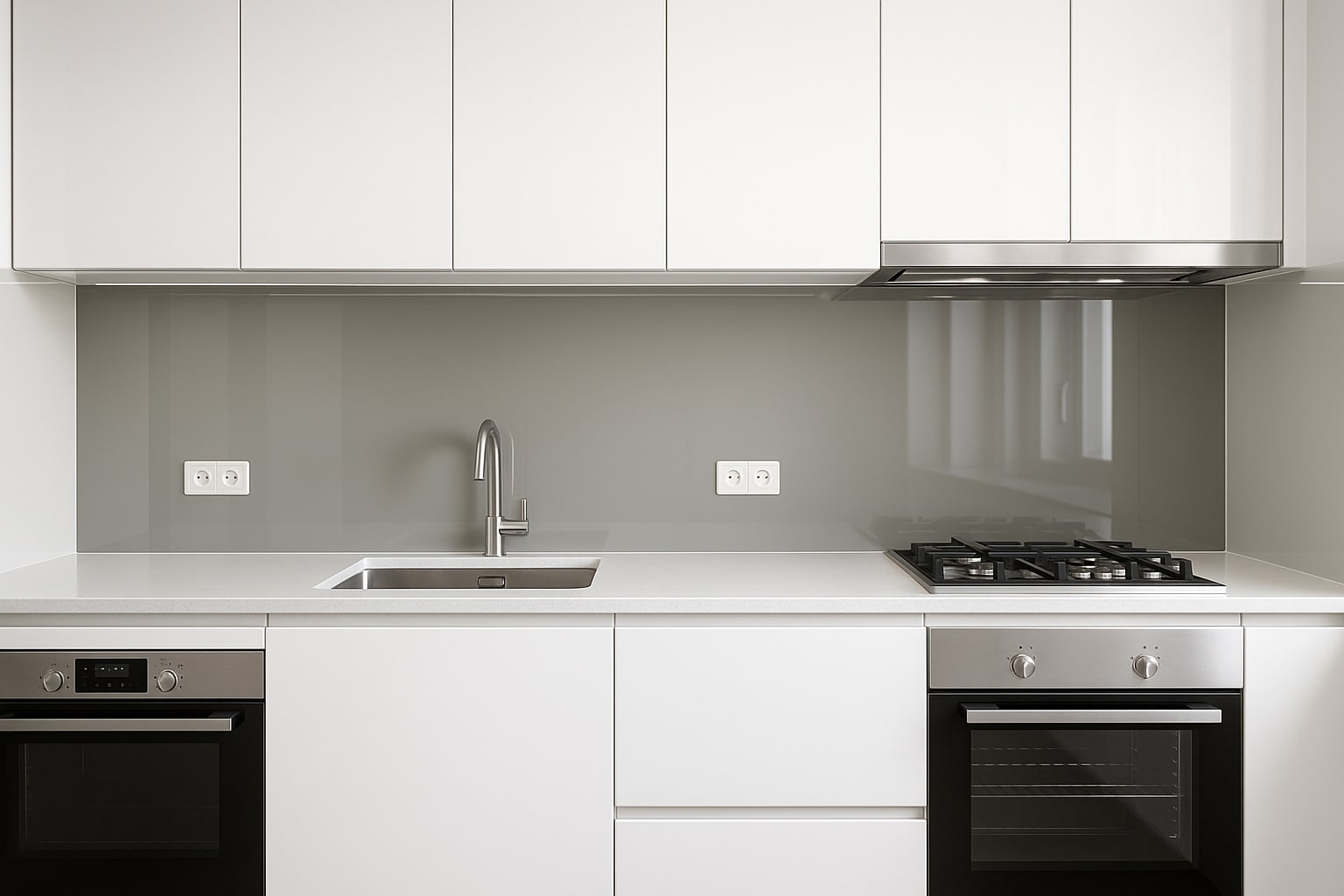 Küchenrückwand RAL 7032 Kieselgrau