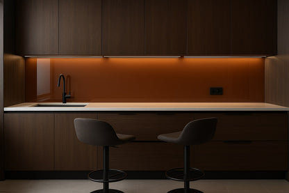 Küchenrückwand RAL 8004 Kupferbraun