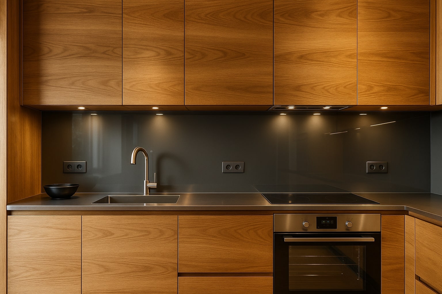 Küchenrückwand RAL 9007 Graualuminium