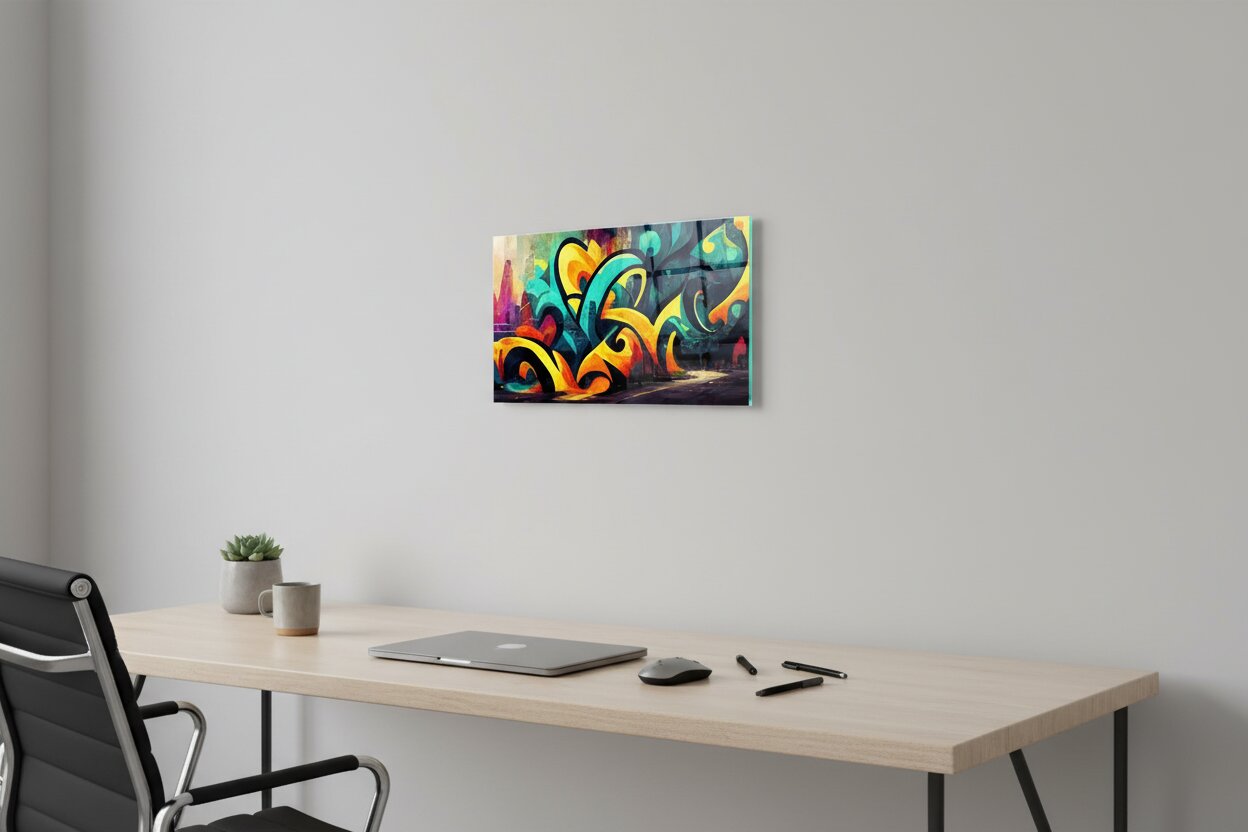 Glasbild - Graffiti