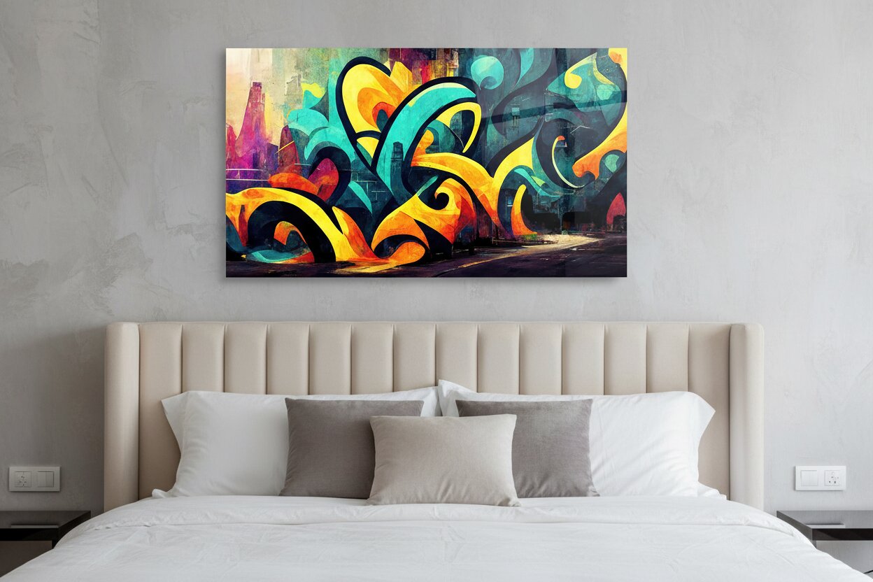Glasbild - Graffiti