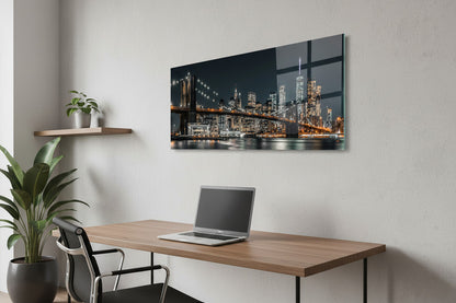 Glasbild - Brooklyn Bridge