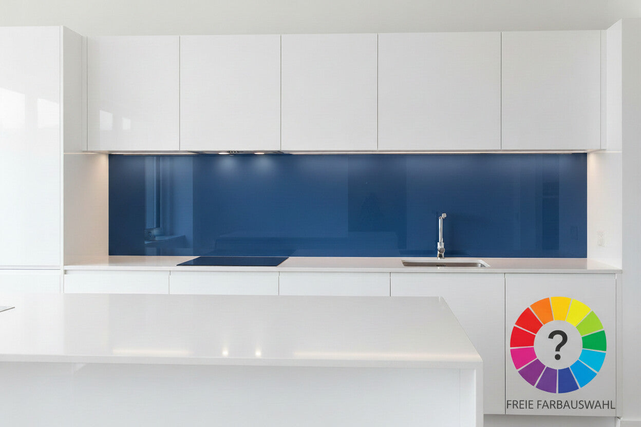 einfarbige Küchenrückwand nach Wunschfarbe