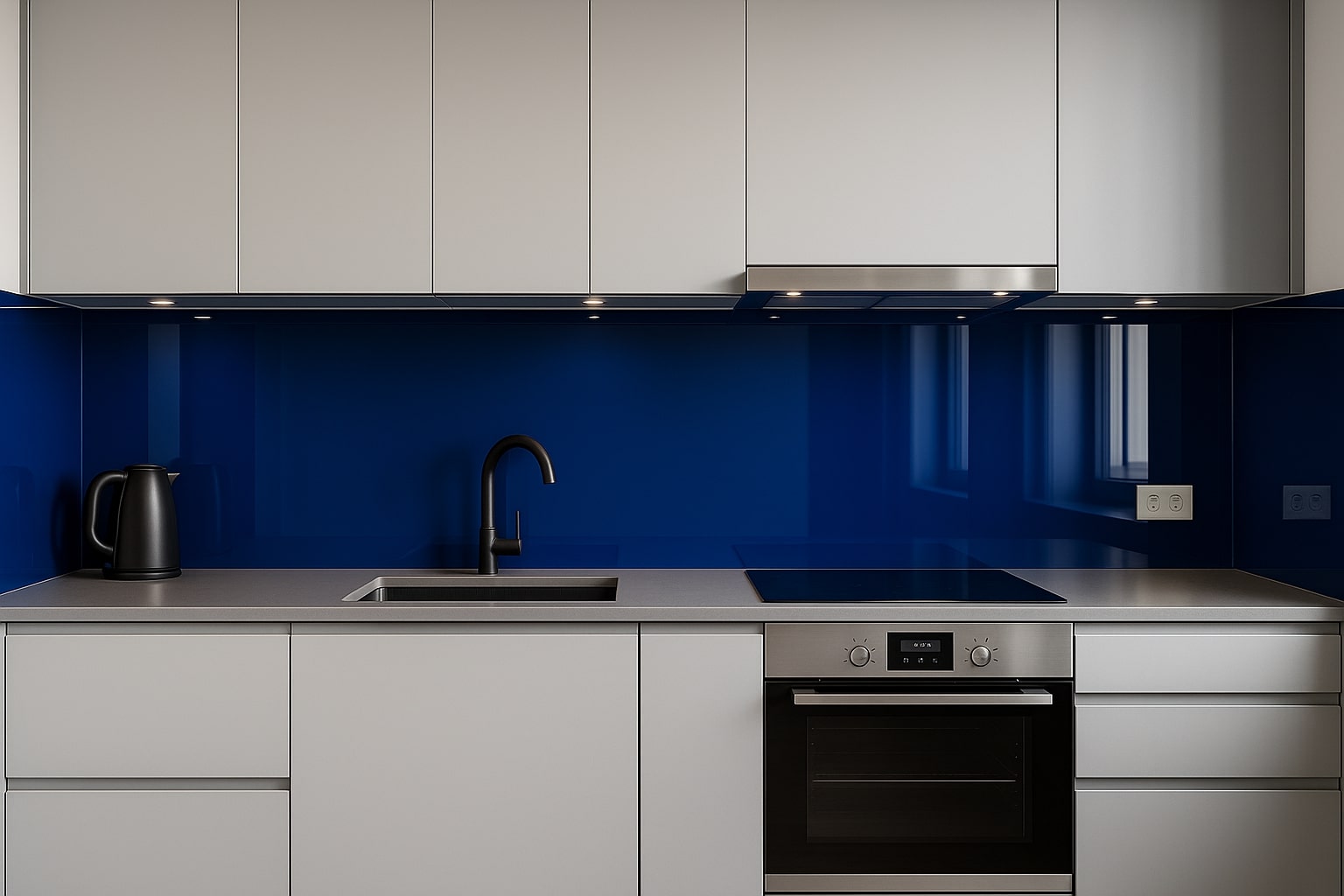 Küchenrückwand RAL 5002 Ultramarinblau