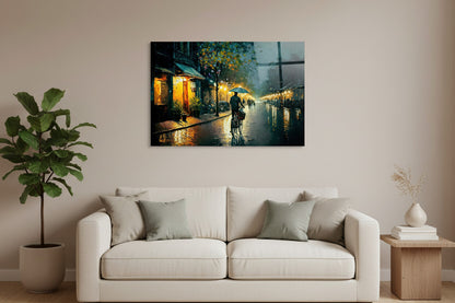 Glasbild - Hanoi bei Nacht