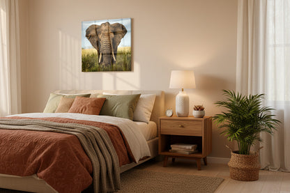 Glasbild Elefant