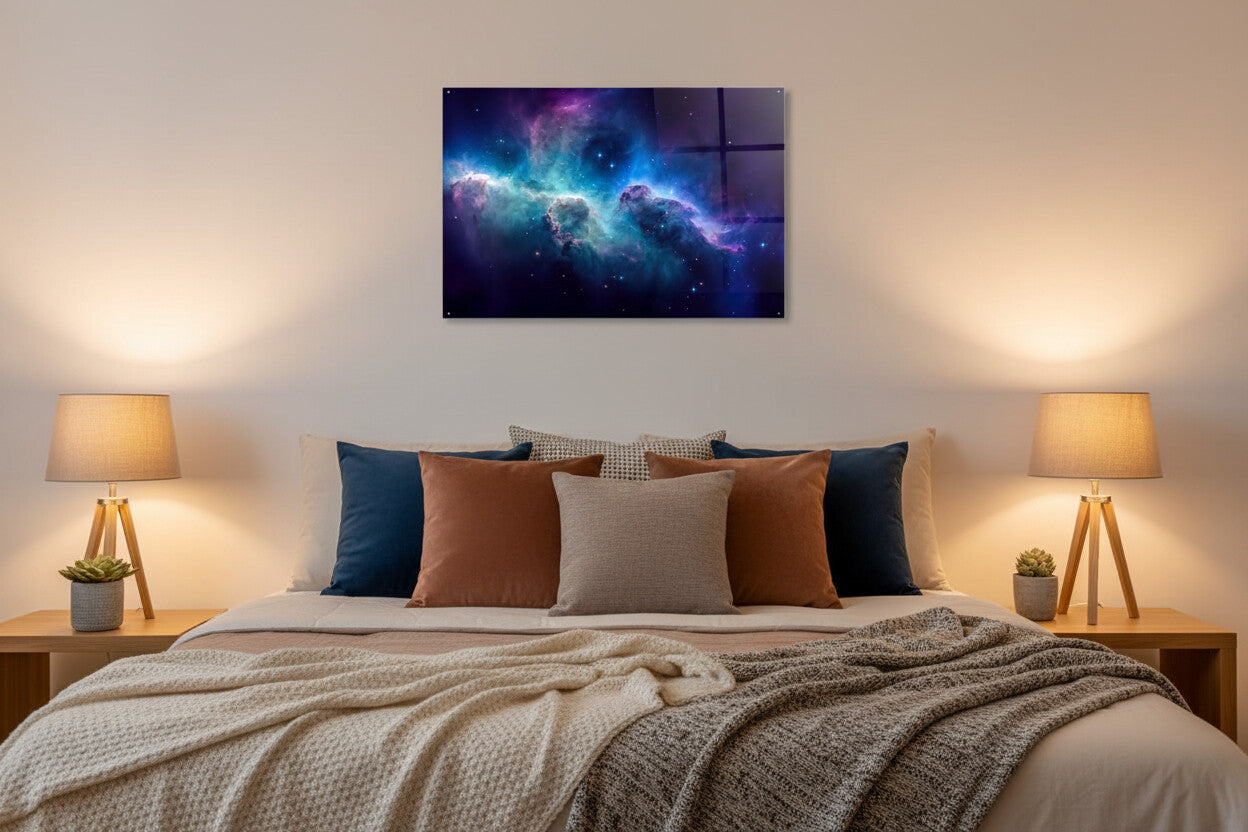 Glasbild - kosmischer Nebel