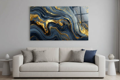 Glasbild - Goldene Strömung