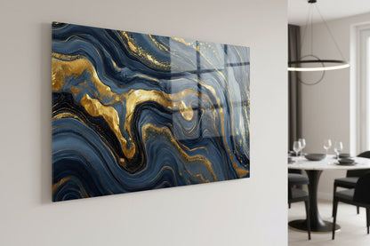 Glasbild - Goldene Strömung