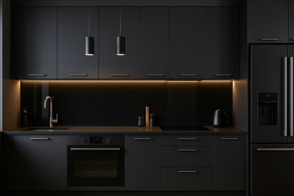 Küchenrückwand RAL 9005 Tiefschwarz