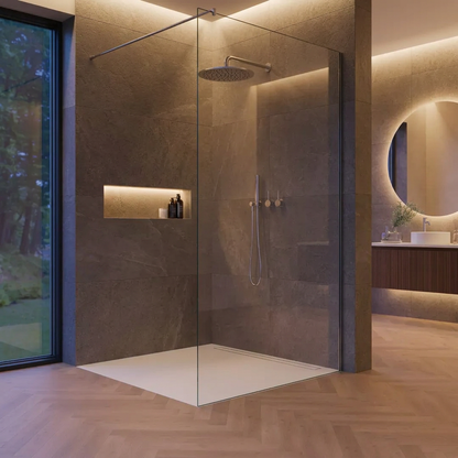 Walk-In Dusche 8 mm Klarglas